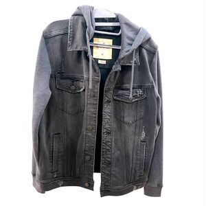 New Hollister hoodie denim jacket
